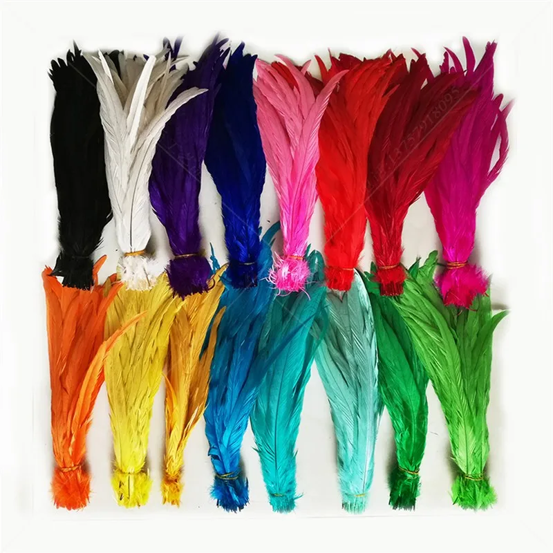 Factory wholesale custom 40-45cm color cock tail feather decoration