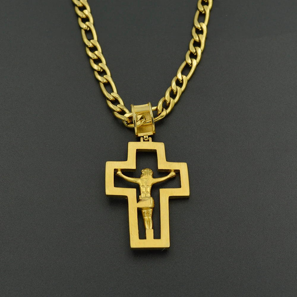 Wholesale Crucifixion Figure Diamond Orthodox Religion Archbishop Cross Pendant