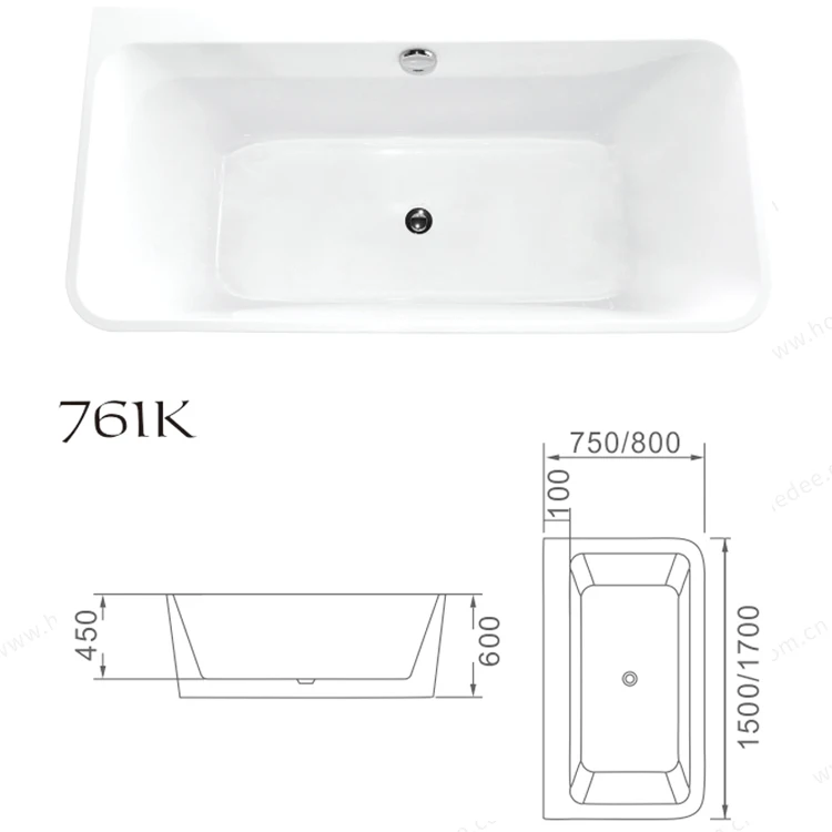 Free-standing Bathtub, Modern bath tub, American Popular Bathtub