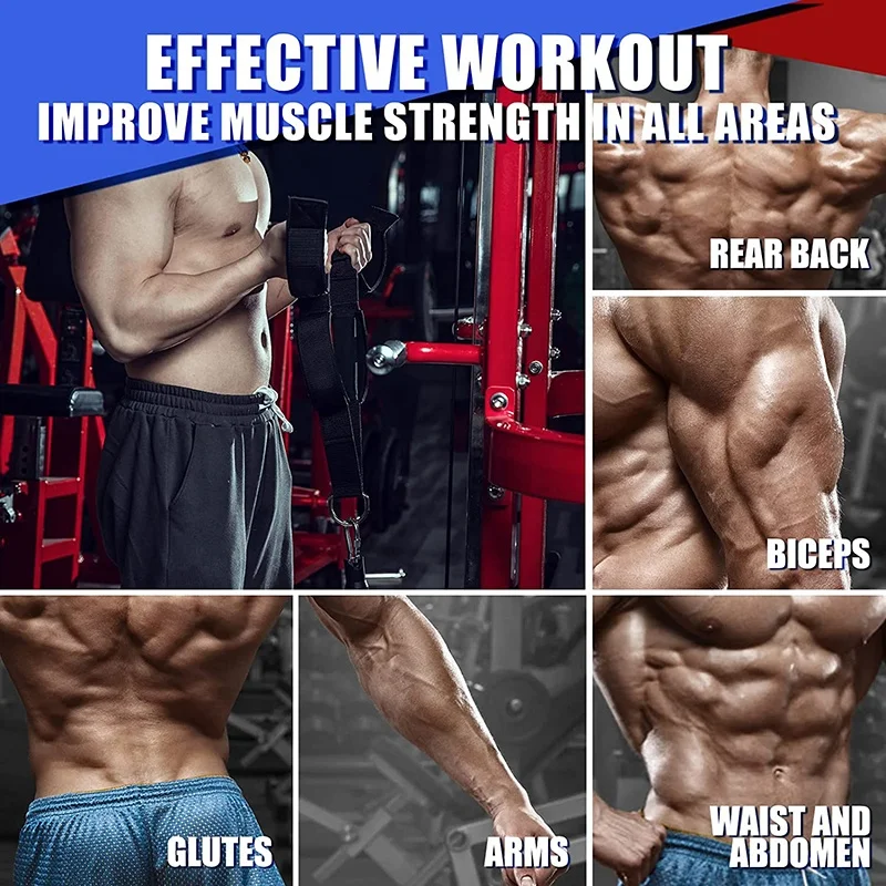 Ergonomic Triceps Rope Single Press Push Fitness Bodybuilding Cable Attachment for Strength Training