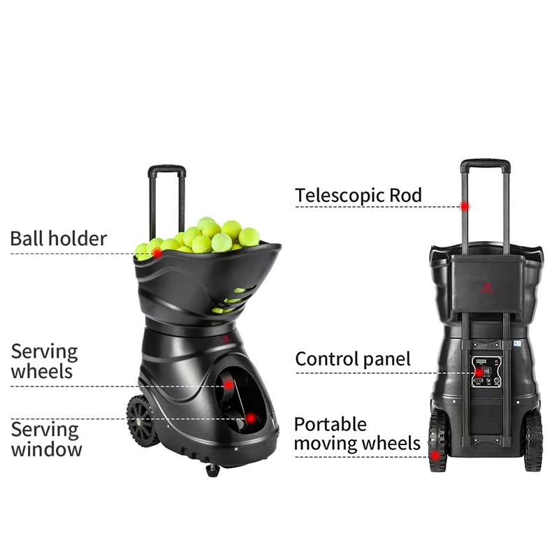SIBOAIS Practice Tennis Padel Ball Machine For Playing And Training With APP And Remote Control