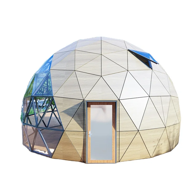 8.5M Geodesic Glass Dome For Glamping Hotel Tent in USA Resort For Family