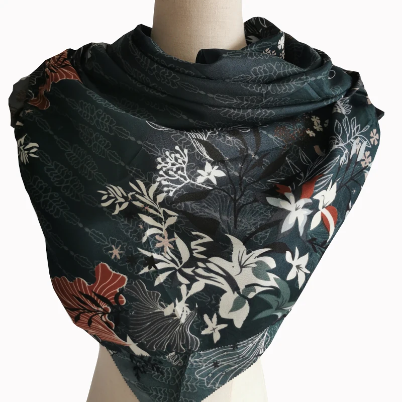 Woman Fashion Cotton Like Scarves 110x110cm