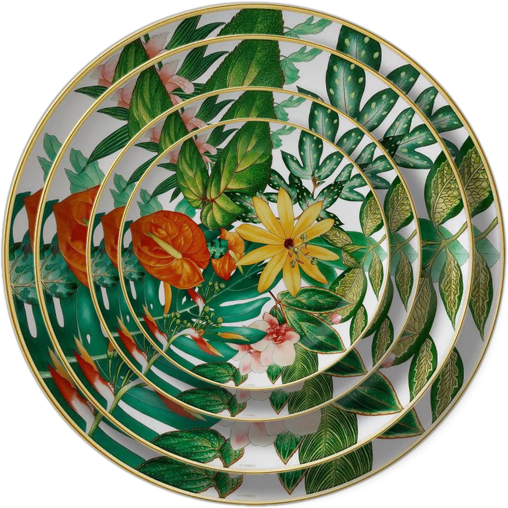 Wholesale wedding hotel bone china tableware ceramic charger plate set