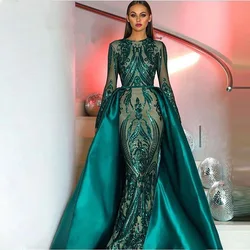 New Design Women Evening Gown Elegant Sequined Long Sleeve Dress Knitted Evening Gowns For Women Wedding Dresses