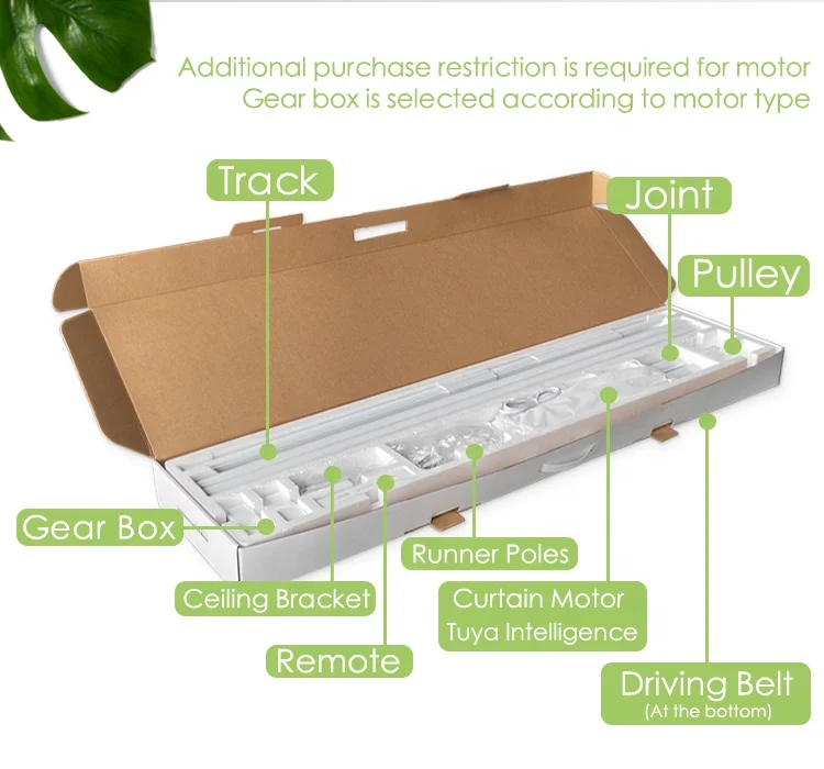 Tuya wifi smart curtain smart electric sunny room curtains smart curtain motor kit