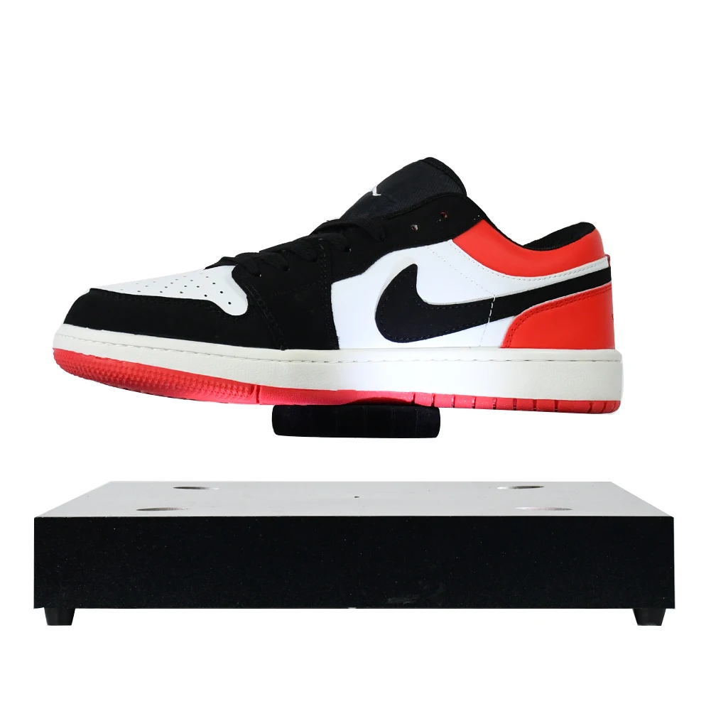 Customization sneaker display lighting rotating magnetic levitating shoe display Magnetic floating shoe display for rack stand