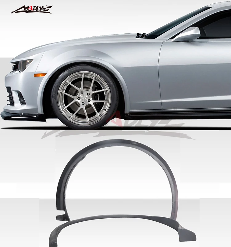 Madly body kits Fender Flares For Chevrolet Camaro Front Fender Flares Z28 Look Fiber Glass Material 2010-2015 Year
