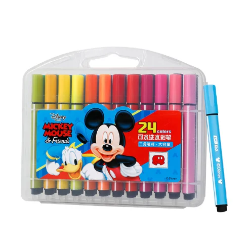 Набор детских акварельных ручек можно стирать 12, 24, 36 цветов, 48 цветов, детский сад, треугольная ручка