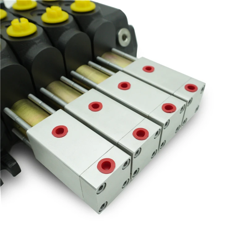 60L/Min 1-9 joystick DCV60 Hydraulic Monoblock Sectional Directional Pneumatic Control Valve