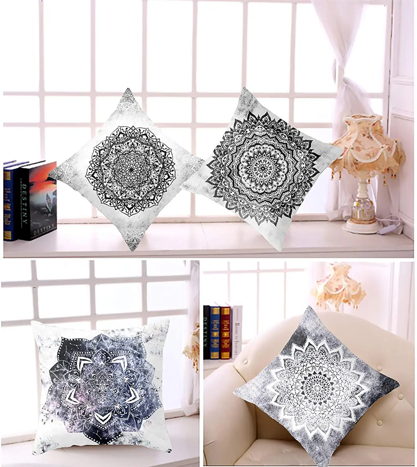 Wholesale soft 45x45cm 100% polyester linen digital printing custom decorative pillow cover for sofa bed