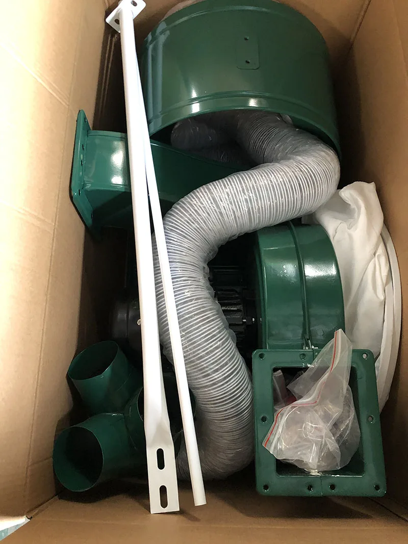 4KW5.5KW7.5KW380Vlarge cyclone wood saw dust collector machine woodworking VacuumCleaner double barrel bag filter dust collector