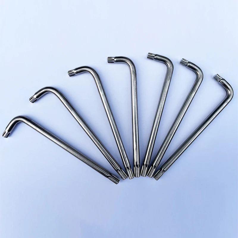 T7 T8 T9 T10 T15 T20 T25 T27 T30 T40 титановый Ключ torx с высокой точностью