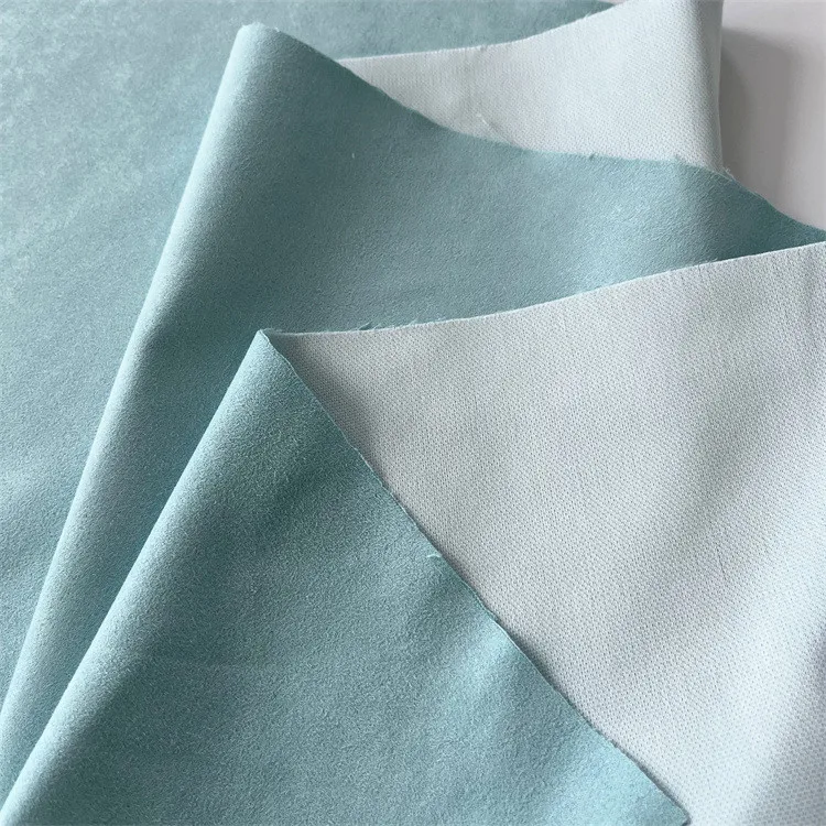 Upholstery 100% polyester sofa cover fabric brushed sueded bag plush toy lining complex fabrics suede fabric for sofa
