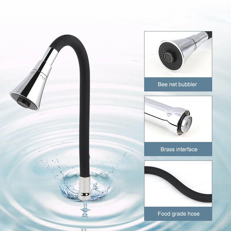 High Quality 360 Universal Rotation  Water Hose Silicone Tubing Flexible Rubber Hose for Kitchen Faucet