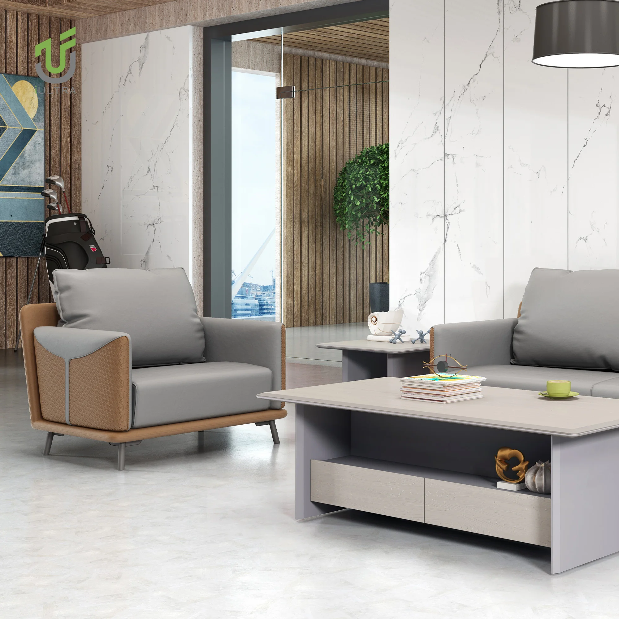 iULTRA 23E1203 commercial office furniture modern luxury coffee table reception small desk