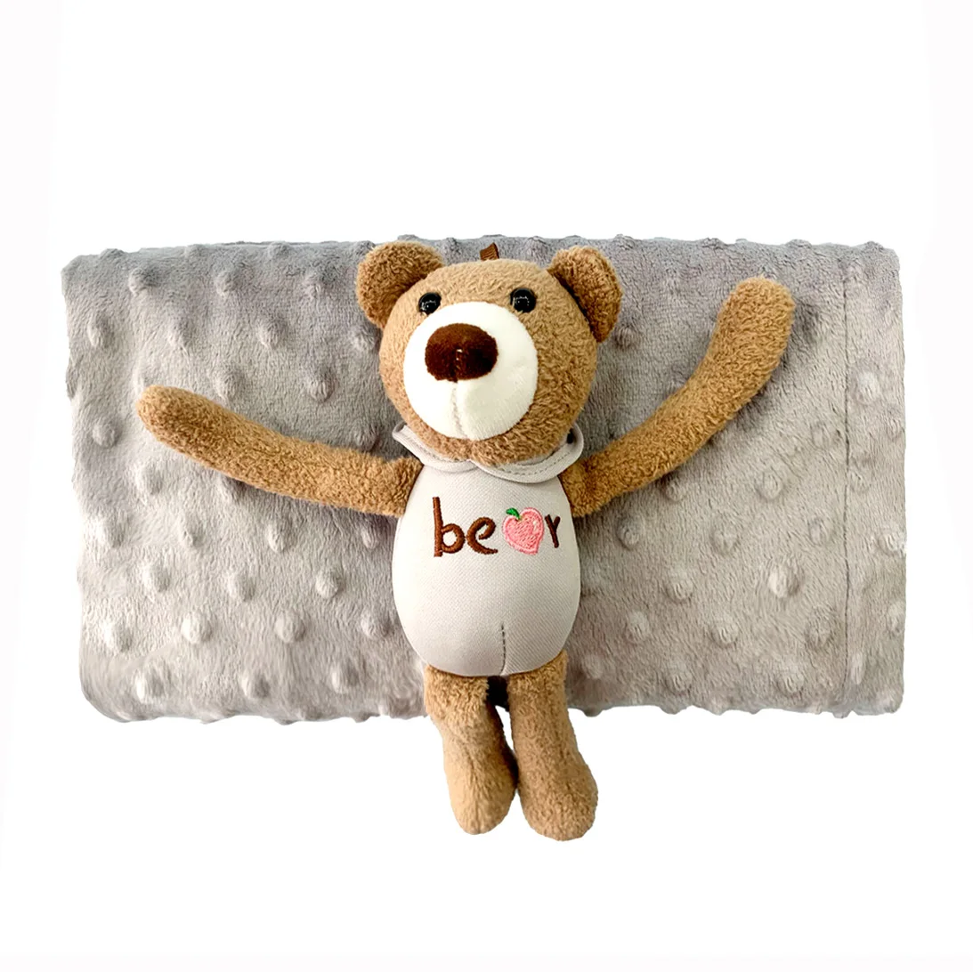 Genuine Modern Dinasor Newborn Baby Blanket Minky Dot Weighted