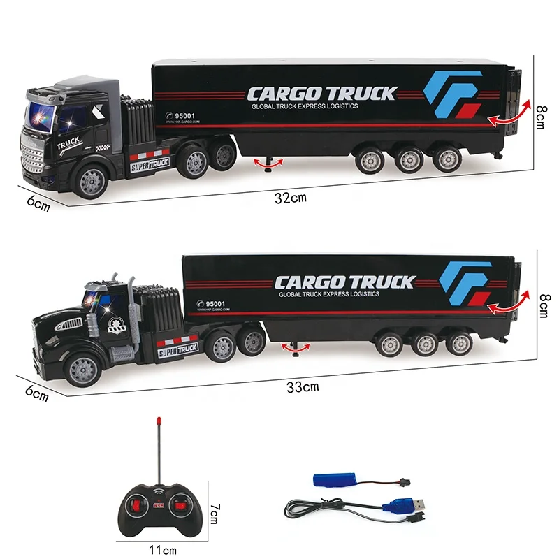Custom Logo Logistics Gift 1/48 Cargo Truck Transport Container Vehicle Model Toys RC Remote Control Car