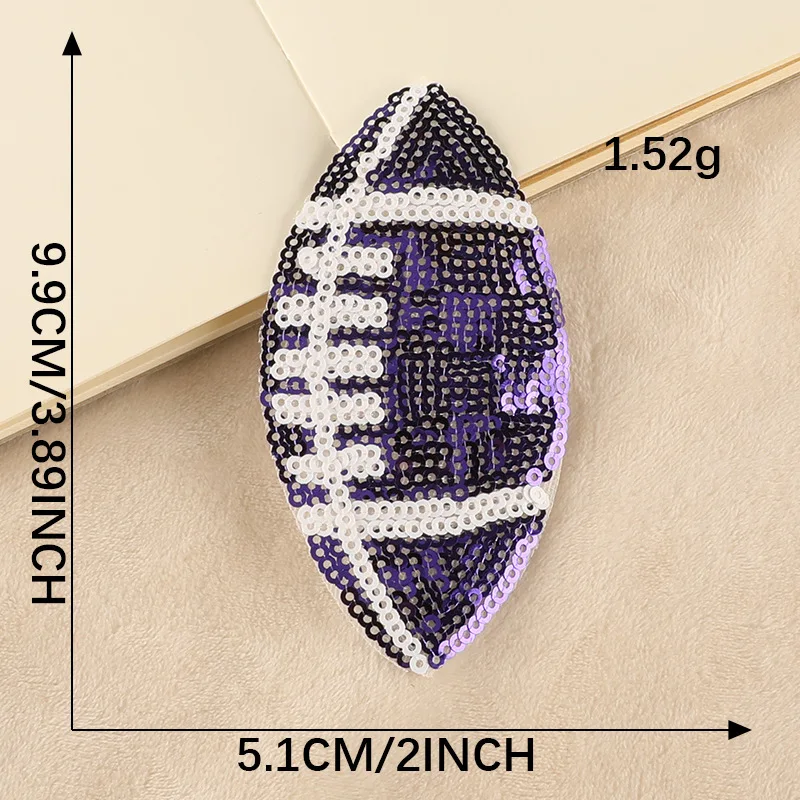 new design colors iron on sequin rugby patches for t shirt dress decoration