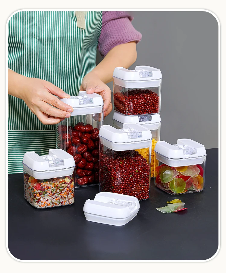 Amazon supplier kitchen plastic  airtight containers for food storage set wholesale Plastic Transparent Food Containers Boxes