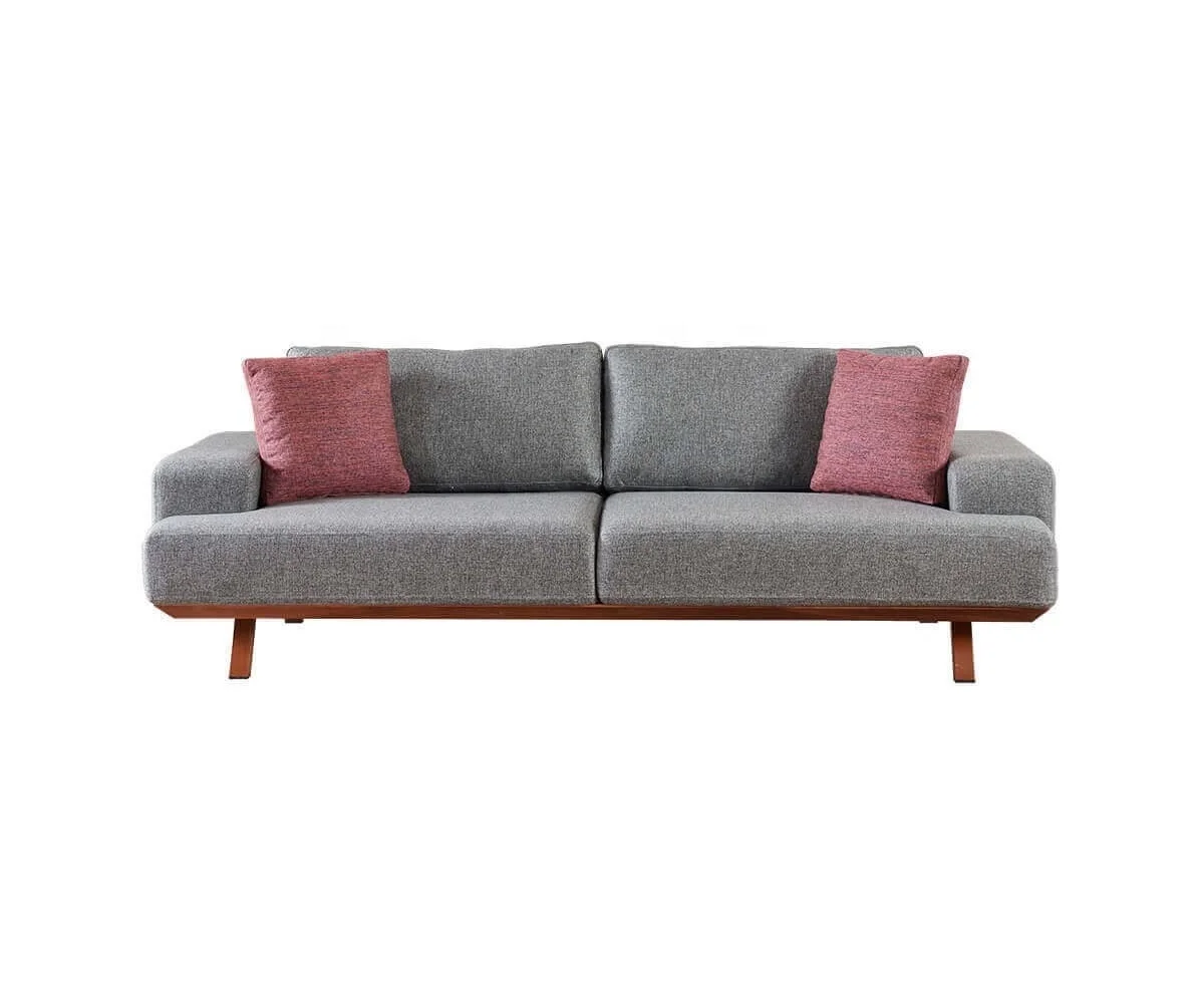 Sofa Set Wood Fabric istanbul living room furniture new sectional economic 3 seater Couch loveseat armchair (ider VENEDiK 2021)