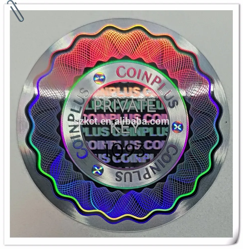 Tamper Proof Anti-counterfeit 3D custom hologram sticker on roll