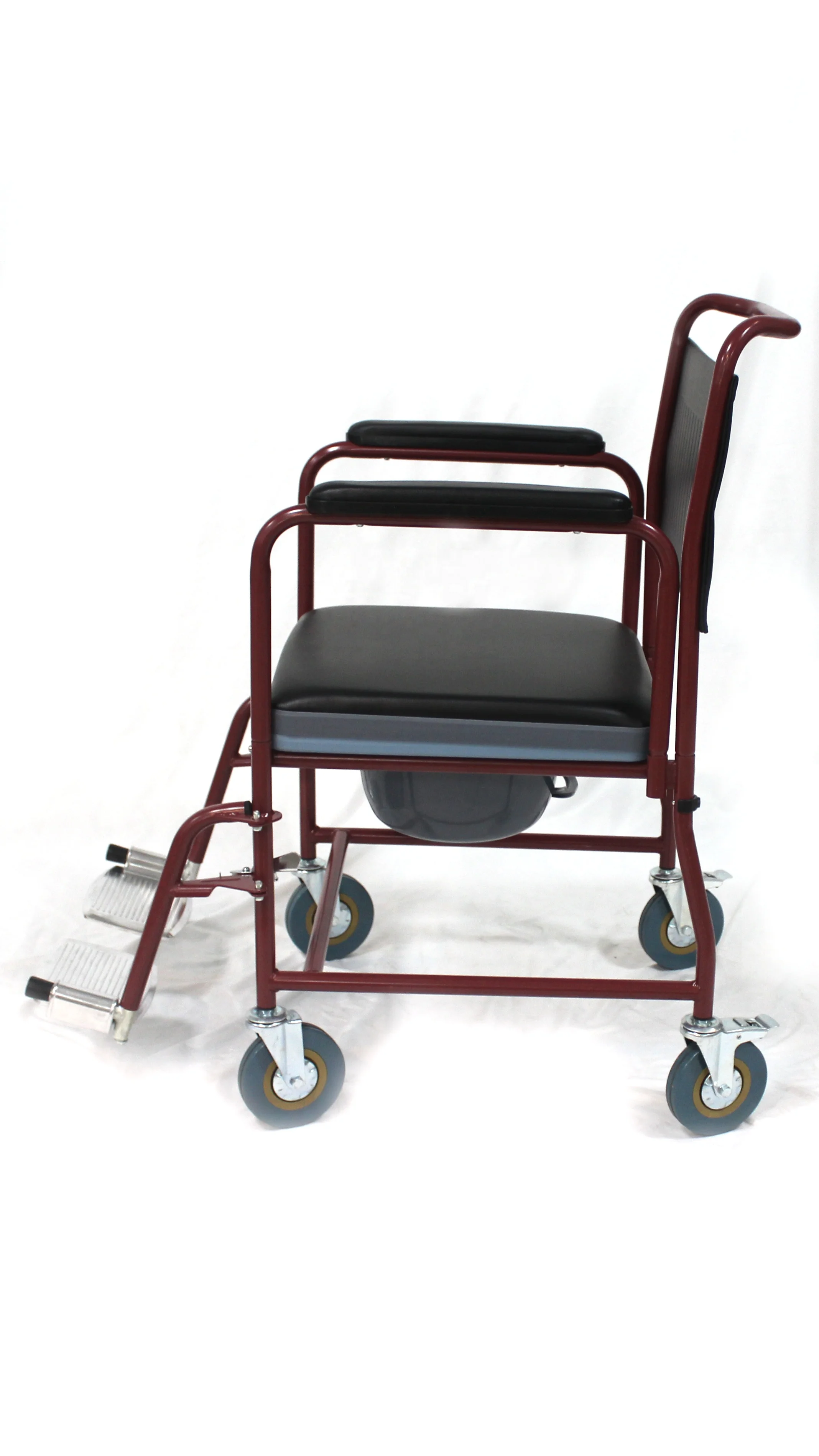 Adult Convenience Steel Manual Wheelchairs Disabled People Wheelchair Toilet Health care Wheelchair