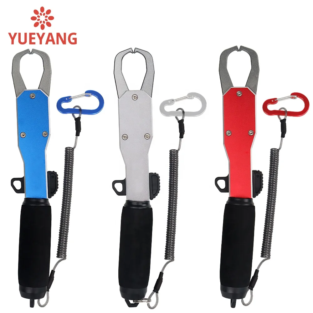 YUEYANG Aluminum Fish Grip Portable Fish Grip With Key Chain Heavy Duty Fish Grips Fishing Accessories Tools