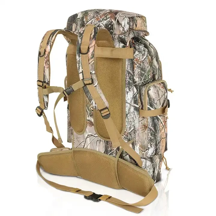 High Quality Customized Camouflage Color 65L Tactical Hiking Bags Sport Backpack Travel Bag