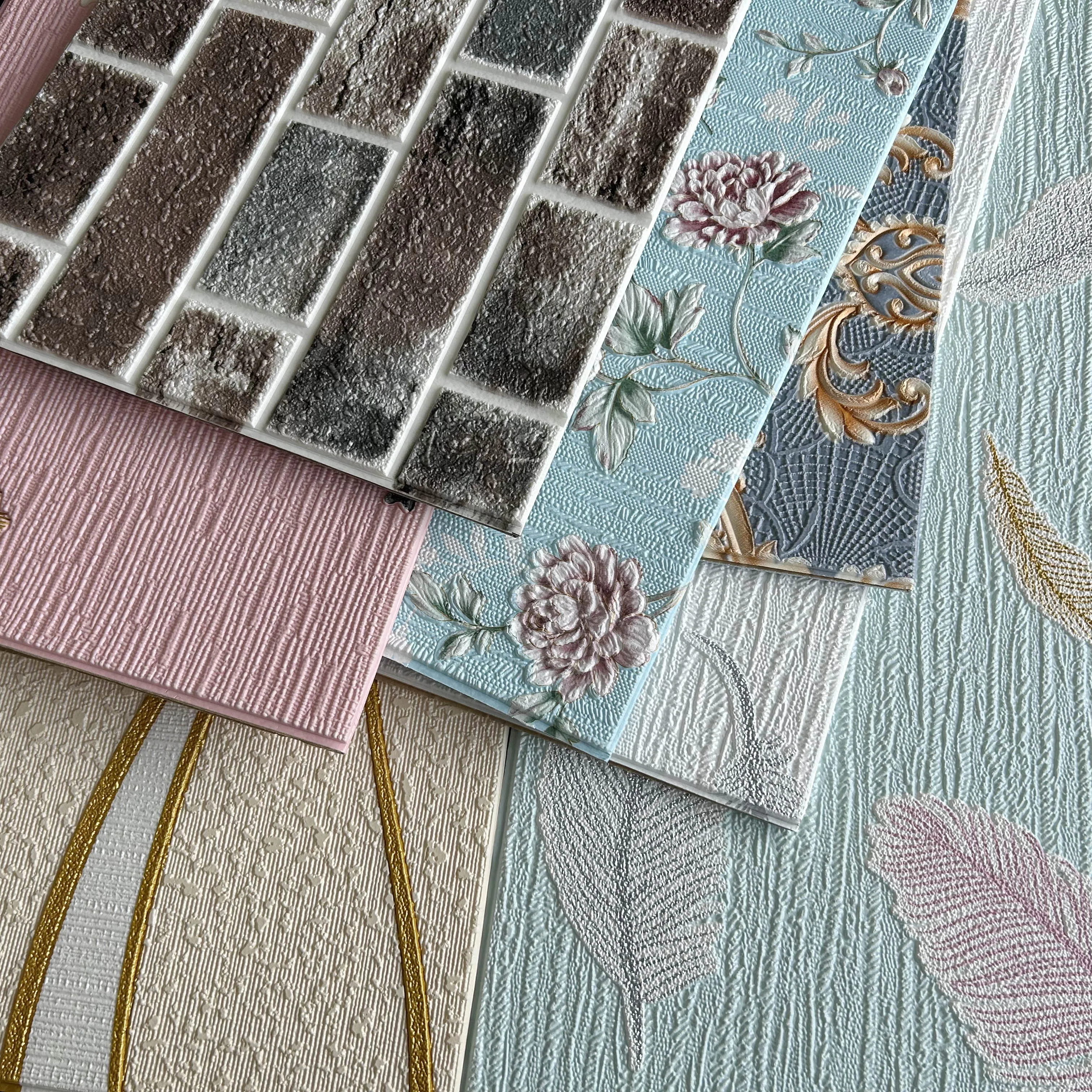 Waterproof Panel De Pared Interior Wall Papers 3d Self Adhesive Home Decoration 3d Peel And Stick Wall Tiles