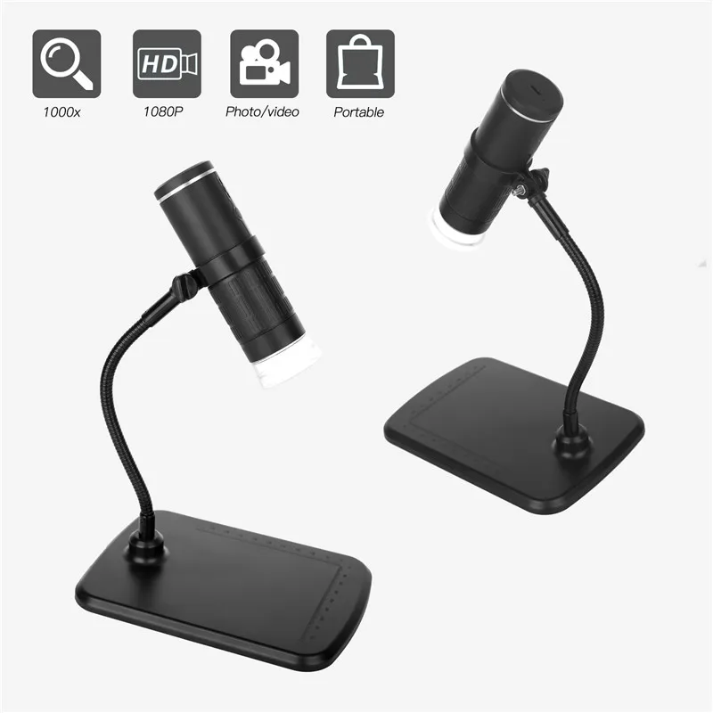  1000x увеличение 2 MP 1080P беспроводной wifi usb портативный цифровой микроскоп для мобильного