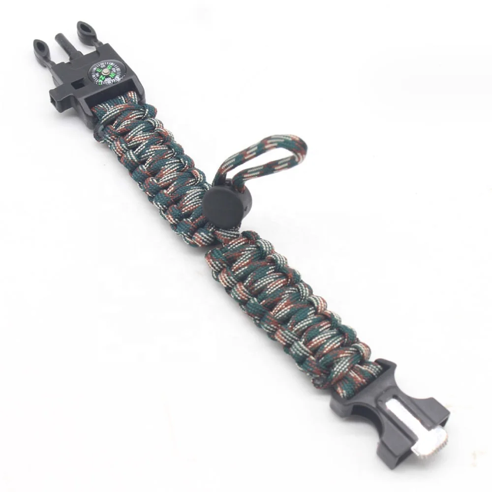 Multifunctional Life Rescue Size Adjustable Paracord 550 Survival Bracelet