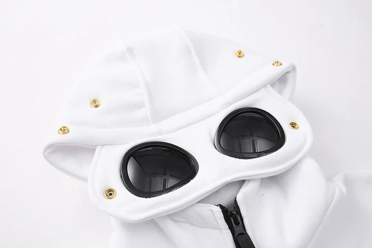 CP Glasses Hooded Jacket Men Women Cotton Sunscreen Long Sleeve Hooded Jacket