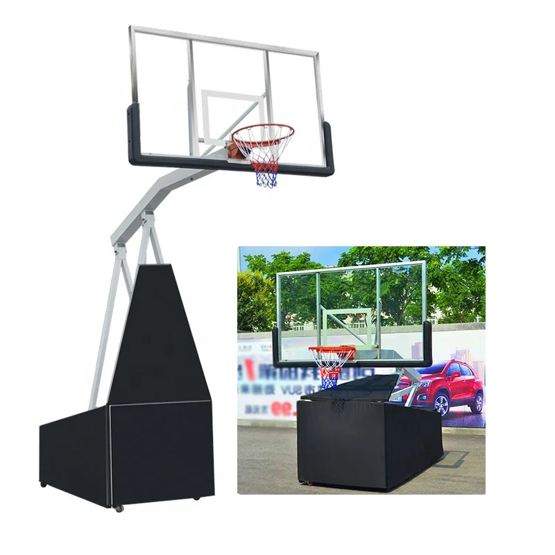 A-G2L Hot Toughened Glass Backboard Reinforcing Basketball Ring Basketball Stand And Hoop System