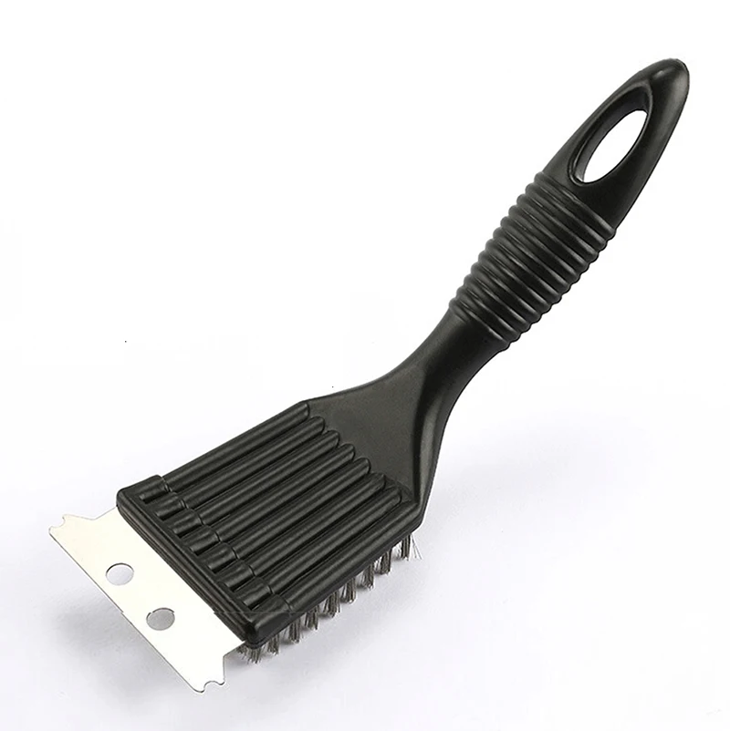 8 Inch Small Grill Brush and Scraper with Stainless Steel Wire Bristle BBQ Accessories for Outdoor Grill