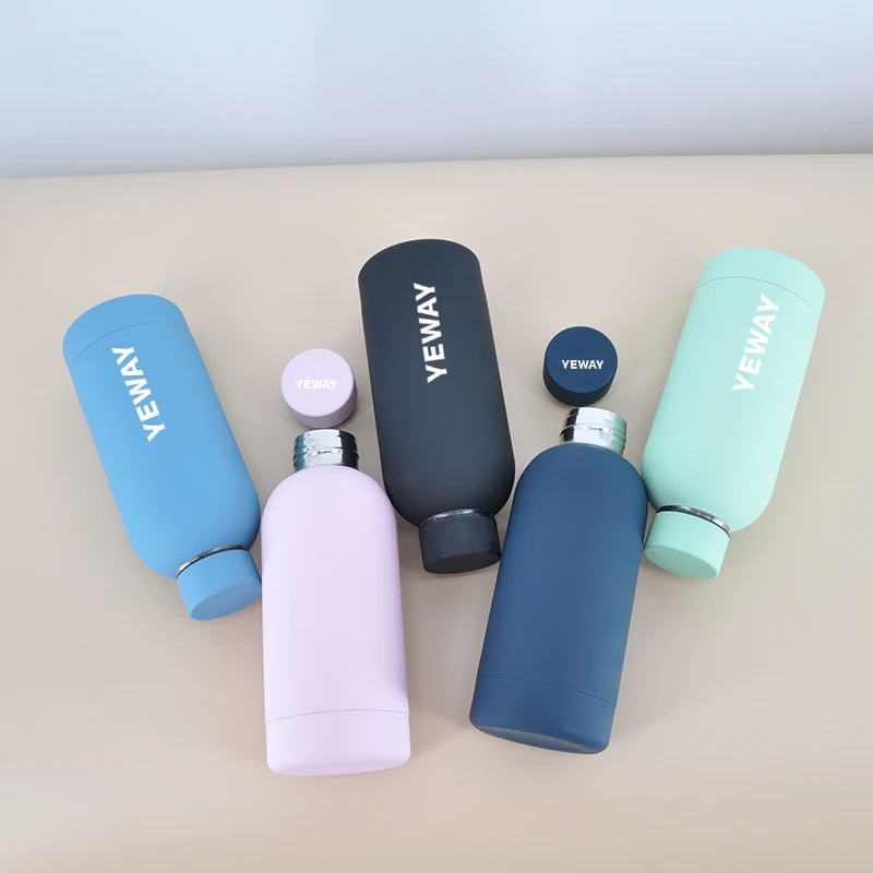 Yeway Tasse Copo 2022 new arrival Spray Rubber Painted Stainless Steel Sport Yoga Bottle Stainless Steel Sport Water Bottles