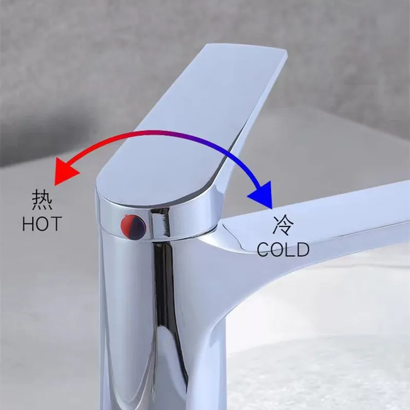 Luxurious Bathroom Products Zinc Water Tap Modern Hotel Sanitary Ware Wash Basin Deck Mounted Cold And Hot Water Mixer