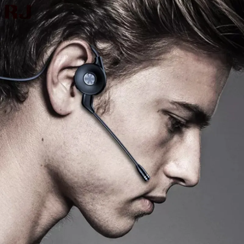 Wire Bone BT 5.1 Headset Wireless Sport Earbuds Neckband Earphone Bone Conduction Headphones with Microphone