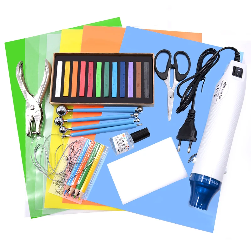 Soft ceramic 220v/110v/230V 300W HEAT TOOL DIY Starter Kit with Clay tools heat gun