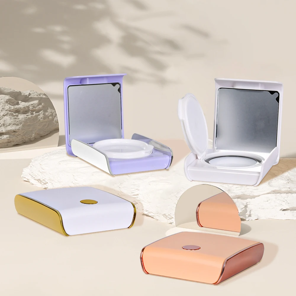 Unique Design Magnetic Square Powder Container Foundation Packaging Empty Makeup Foundation Air Cushion Compact Powder Case