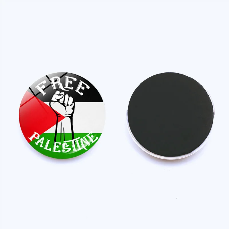 Custom Magnetic Soft Souvenir Fridge Magnets Palestine National Flag Pattern Home Decor Badges Kids Toddlers Refrigerator Magnet