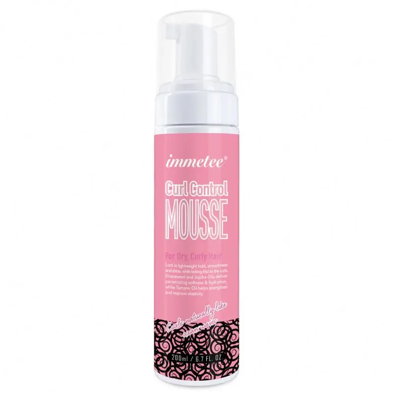 Private Label Rich Styling Strong Hold Foam Mousse for Curly Hair