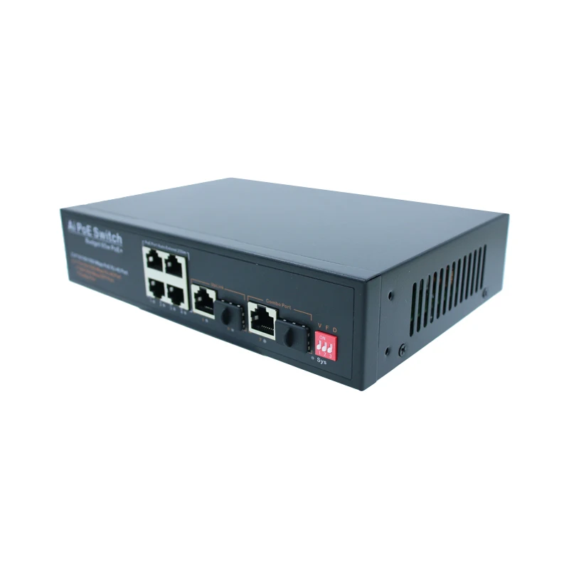 HUASIFEI unmanaged intelligent PoE switch 7 gigabit port CX-S403G fiber optic switch