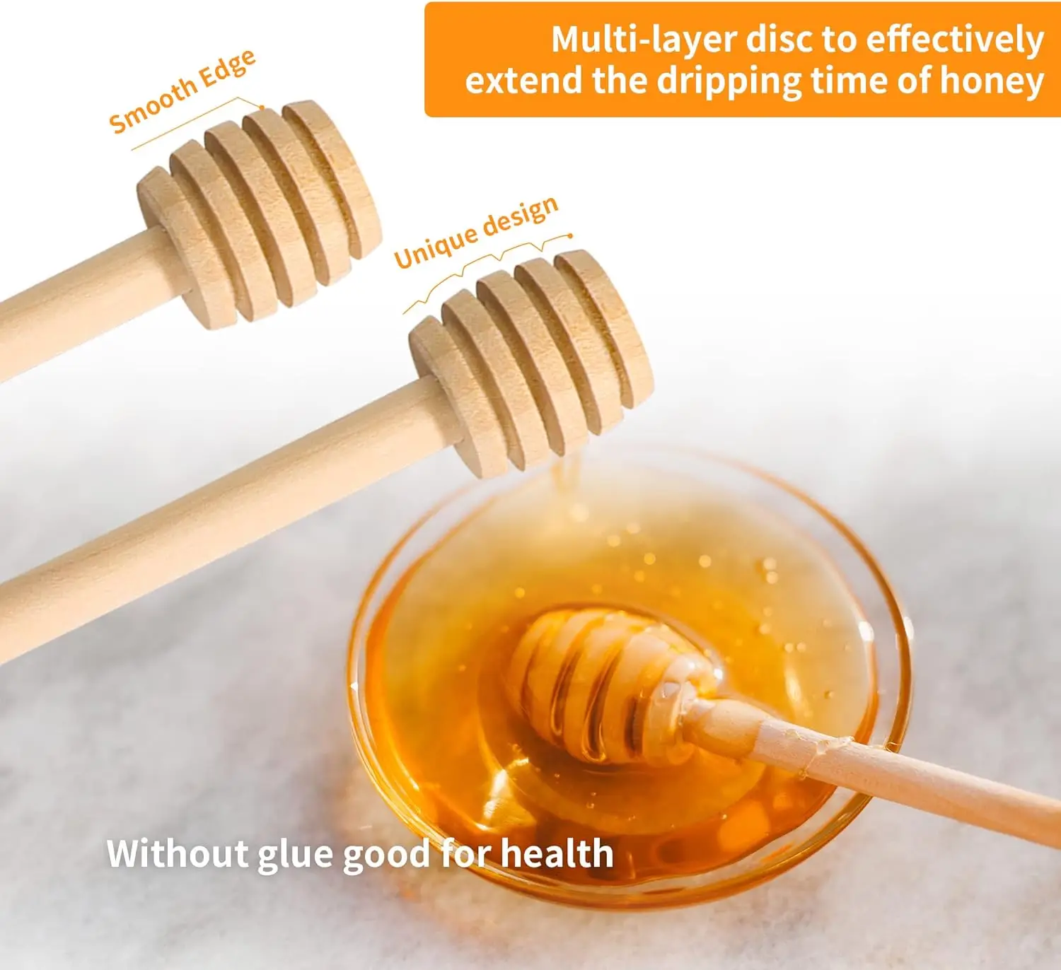 Zhuchuang 4-Inch Wooden Honeycomb Sticks for Home Use and Food Boards Customizable Spoon  100pcs MOQ