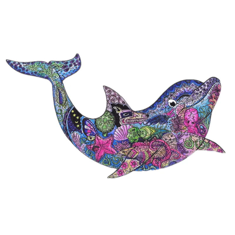 Amazon Hot Sale High Quality Wooden Puzzle wooden jigsaw puzzle in box set for adults