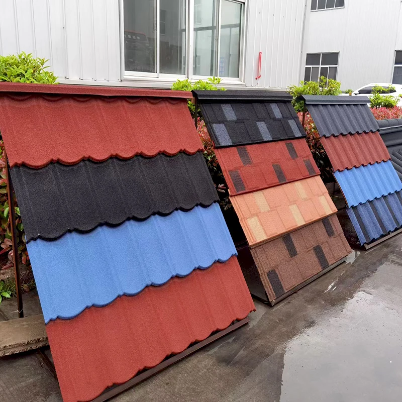 Stone Coated Metal  Roof Tiles  Weather Resistant Galvanized Roofing Material  Roof Tiles For Architecture