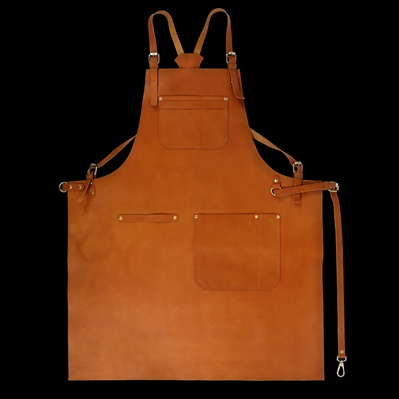 CHANGRONG Custom high quality vintage butcher carpenter work Genuine leather apron