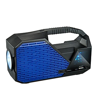 Boombox Portable Rechargeable Flashlight Speaker Outdoor  Colorful Light FM Radio
