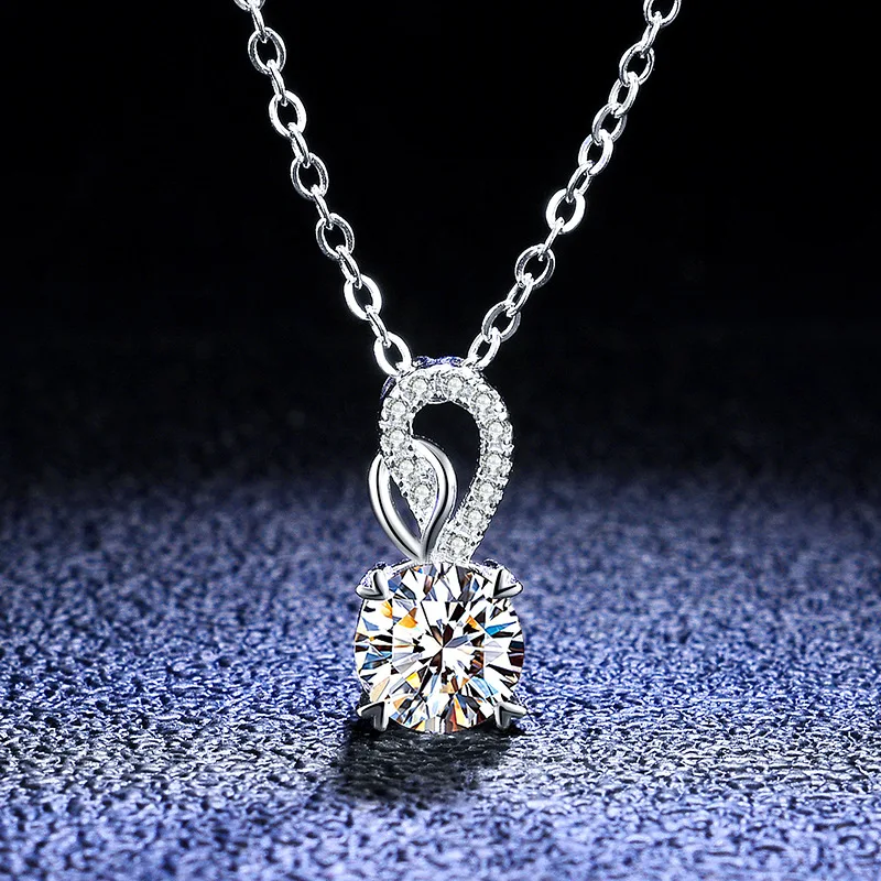 1ct D VVS Moissanite Diamond fine Jewelry High Quality S925 Sterling Silver Moissanite Pendant Jewelry for Women