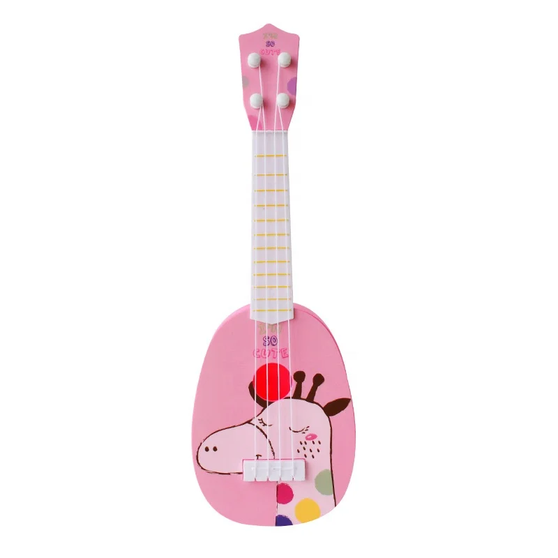 2024 China Manufacture Custom Hot Sale Guitar  Educational Ukulele Baby Cartoon Guitar Toys Musical Instrument Guitar for Kids